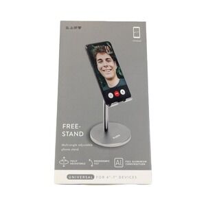 BbN LAUT Free-Stand Adjustable Aluminum Phone Stand Universal 4-7 Silver